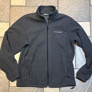Columbia Men's Charcoal Full-Zip  Fleece Jacket Mens M